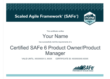 SAFe® Product Owner/Product Manager